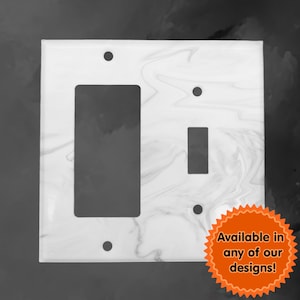 Over 7000 Designs Rocker Toggle Metal Switch Plate Cover - You Choose From Any Design I Offer - Custom Made Metal Switch Plate Covers