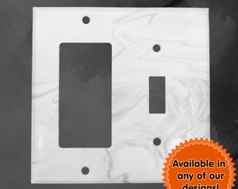 Over 7000 Designs Rocker Toggle Metal Switch Plate Cover - You Choose From Any Design We Offer - Custom Made Metal Switch Plate Covers
