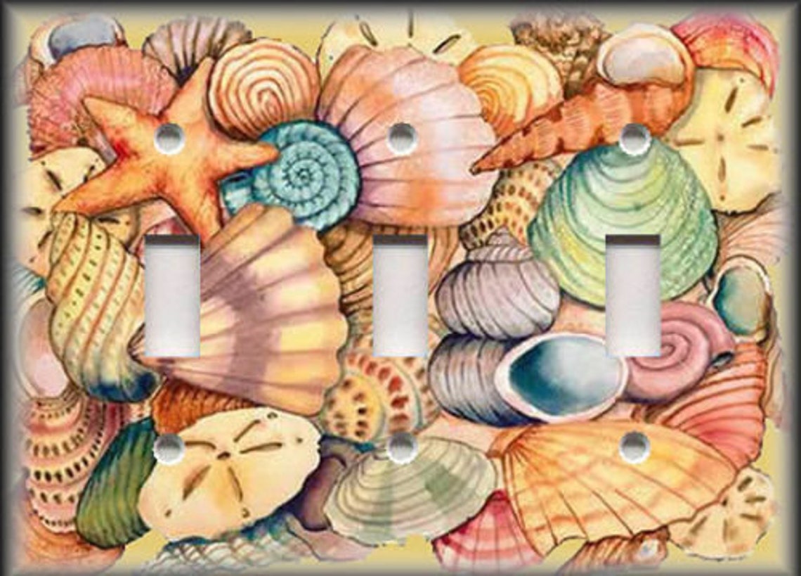 Colorful Beach Sea Shells Coastal Decor Beach Decor Metal - Etsy