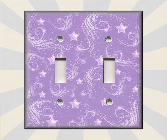 Lavender Nursery Decor Wildflower Wall Art Light Switch Cover