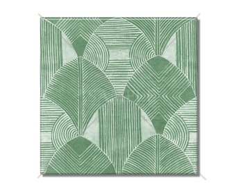 Green Ceramic Tile Vintage Art Deco Design Kitchen Backsplash Tile - Bathroom Tile - Ceramic Accent Tile Backsplash Tile Fireplace Tile