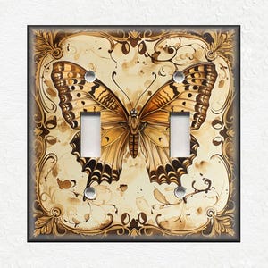 Vintage Butterfly Switch Plate Covers & Outlet Covers - Metal Light Switch Plate Covers - Decorative Unique Switch Plates - Free Shipping