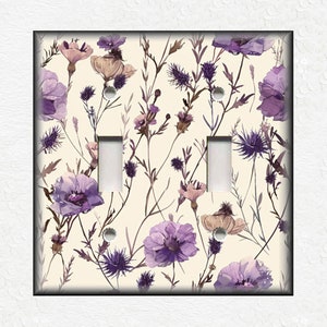 Beautiful Botanical Wildflowers - Metal Switch Plate Covers And Outlet Covers Unique Light Switch Plate Covers Outlet Covers Wall Plates