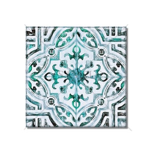 Turquoise Blue Green Backsplash Tile - Kitchen Backsplash Tile - Bathroom Tile - Decorative Ceramic Tile Backsplash - Free Shipping