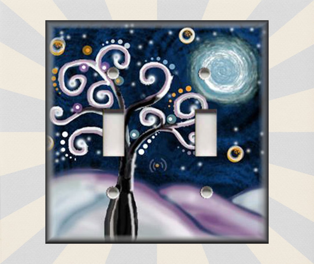 Funky Tree Design Tree Abstract Art Home Decor Tree Cubierta de placa ...