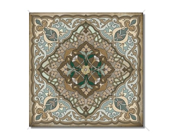 Vintage Moroccan Tile Design Kitchen Backsplash Tile - Bathroom Tile - Unique Ceramic Accent Tile - Backsplash Tile Kitchen Tile Bathroom