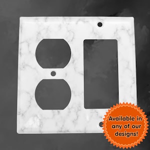 Over 7000 Designs Outlet Rocker Metal Switch Plate Cover - You Choose From Any Design I Offer - Custom Made Metal Switch Plate Covers