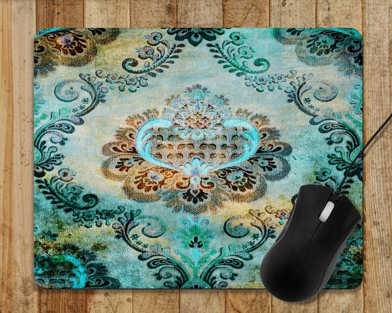 Boho Gypsy Damask Decor Vintage Turquoise Blue Metal Light Switch Plate Cover 