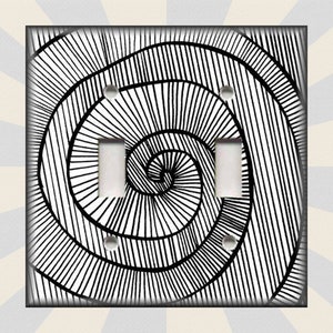 Black And White Home Decor Abstract Art Decor Modern Decor - Metal Light Switch Plate Cover - Switch Plates Outlet Covers - Free Shipping