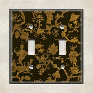 Vintage Asian Art Home Decor - Metal Light Switch Cover - Switch Plate Covers And Outlet Covers - Luna Gallery Designs Free Shipping