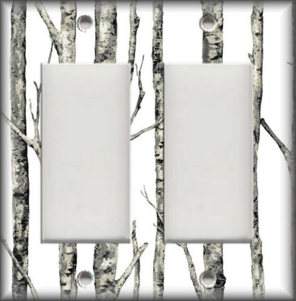 Metal Light Switch Plate Covers Birch Trees Home Decor Birch Etsy