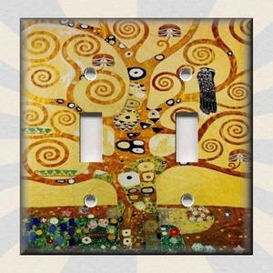 Klimt Art Tree Of Life Switch Plate Cover Klimt Home Decor - Metal Light Switch Plate Cover - Switch Plates And Outlets - Free Shipping