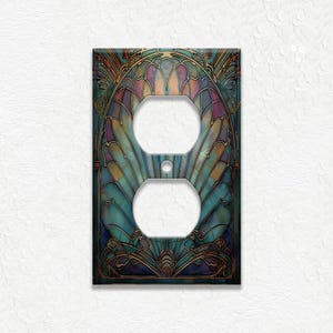 Antique Shell Design Vintage Art Nouveau Design Metal Light Switch Plate Covers And Outlet Covers - Home Decor - Art Nouveau Home Decor Outlet Cover