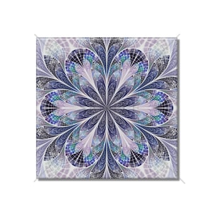 Purple And Blue Patterned Ceramic Cathedral Tile Kitchen Backsplash Tile - Bathroom Tile - Ceramic Accent Tile Purple Backsplash Tile