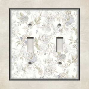 Metal Light Switch Cover - Shabby Chic Floral Home Decor - Decorative Switch Plate Covers And Outlet Covers - Luna Gallery Free Shipping