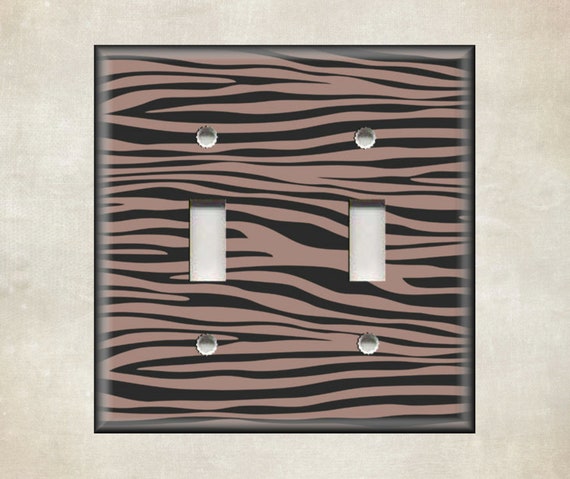 Metal Light Switch Plate Cover Animal Print Zebra Leopard Hearts Home Decor 