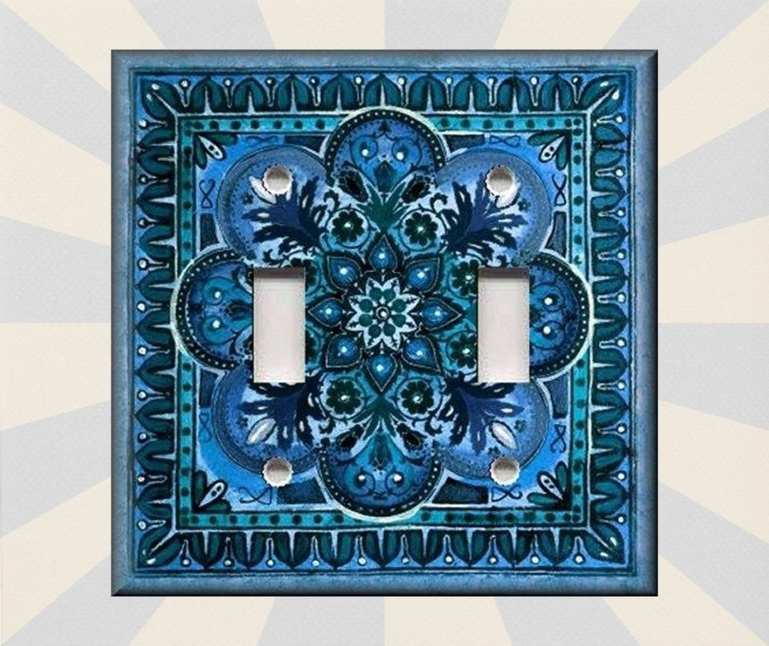 Italian Tile Pattern Blue Home Decor Kitchen Decor Metal - Etsy
