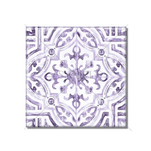 Kitchen Backsplash Tile Bathroom Tile Decorative Ceramic Tile Backsplash Purple And White Backsplash Tile Ceramic Tile Purple image 1