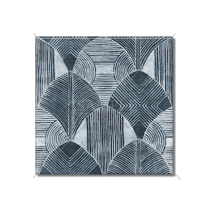 Dark Blue Art Deco Ceramic Tile Vintage Design Kitchen Backsplash Tile - Bathroom Tile - Ceramic Accent Tile Backsplash Tile Fireplace Tile