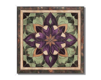 Ceramic Tile Purple Green Aged Patterned Unique Kitchen Backsplash Tile Purple Bathroom Shower Wall Tile - Purple Accent Tiles Home Decor