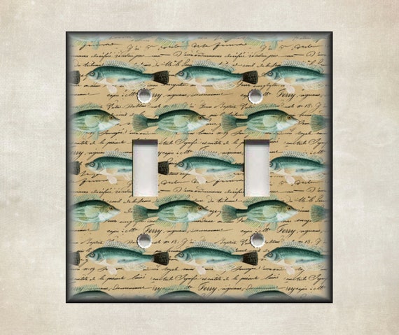 Fish Design Metal Light Switch Cover Vintage Coastal Decor Switch Plate  Covers and Outlet Covers Luna Gallery Free Shipping -  Canada