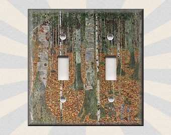 Klimt Switch Plate Cover - Klimt Art Forest Trees Home Decor - Metal Light Switch Plate Cover - Switch Plates And Outlets  - Home Decor