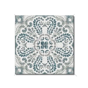 Blue And Gray Patterned Ceramic Tile - Multi Colored Vintage Design Ceramic Kitchen Backsplash Tile - Ceramic Bathroom Wall Tiles