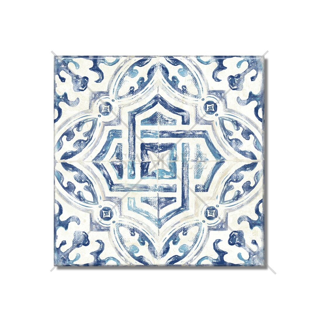 Blue and Grey Ceramic Tile Bathroom Tile Decorative Ceramic Tile