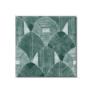 Teal Green Ceramic Tile Vintage Art Deco Design Kitchen Backsplash Tile - Bathroom Tile - Ceramic Accent Tile Backsplash Tile Fireplace Tile