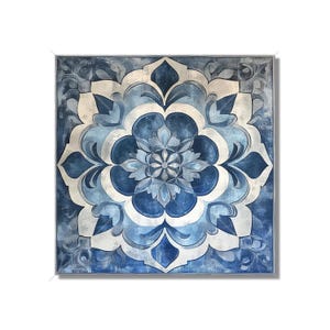 Blue Gray Ceramic Vintage Moroccan Tile Design - Blue Patterned Kitchen Backsplash Tile - Bathroom Wall Tile - Patterned Tiles Free Shipping