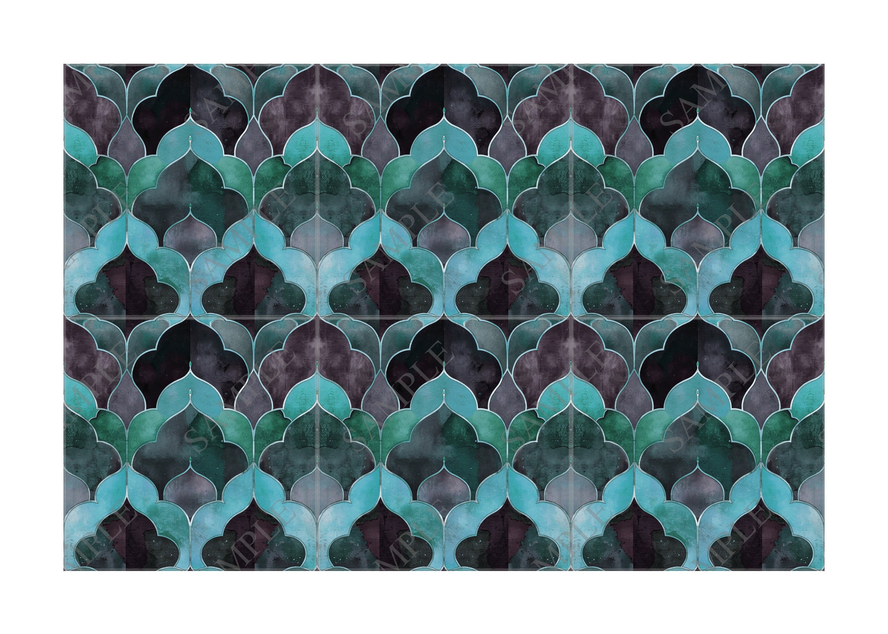 Blue Green Moroccan Ceramic Tile - Kitchen Backsplash Tile - Bathroom ...