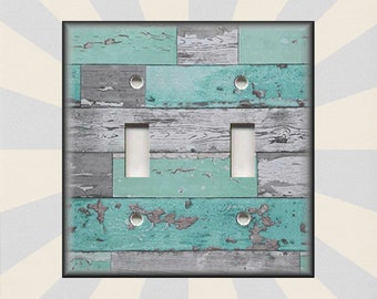 Beach Aged Wood Design Beach House Decor - Metal Beach Light Switch Plates And Outlet Covers - Free Shipping Luna Gallery Designs