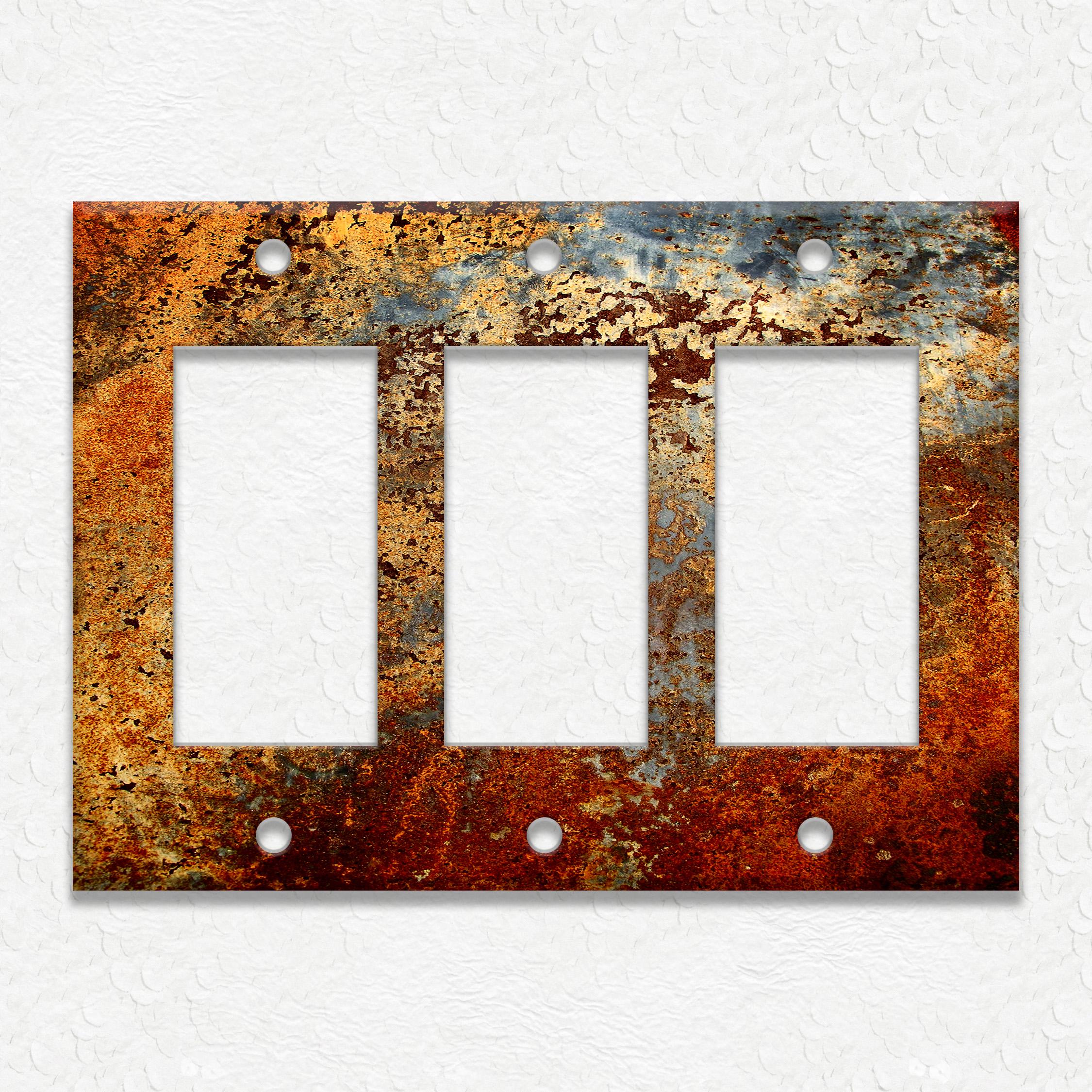 thumbnail image 2 of Industrial Switch Plate Steampunk Light Switch Cover - Rust Color With Gears & Pipes For Industrial Home Decor Industrial Steampunk Switch Plate Rust Color Gears 2 of 14