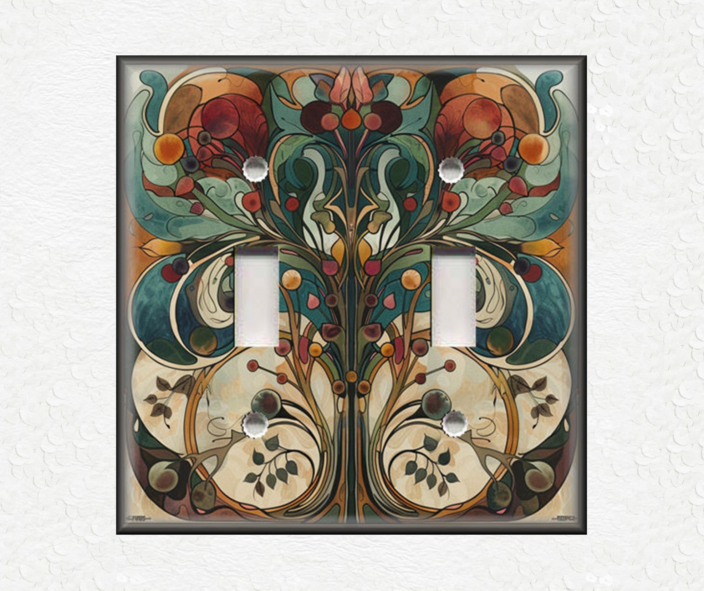 Earth Tones Design - Metal Switch Plate Covers and Outlet Covers