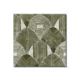 Sage Green Ceramic Tile Vintage Art Deco Design Kitchen Backsplash Tile - Bathroom Tile - Ceramic Accent Tile Backsplash Tile Fireplace Tile