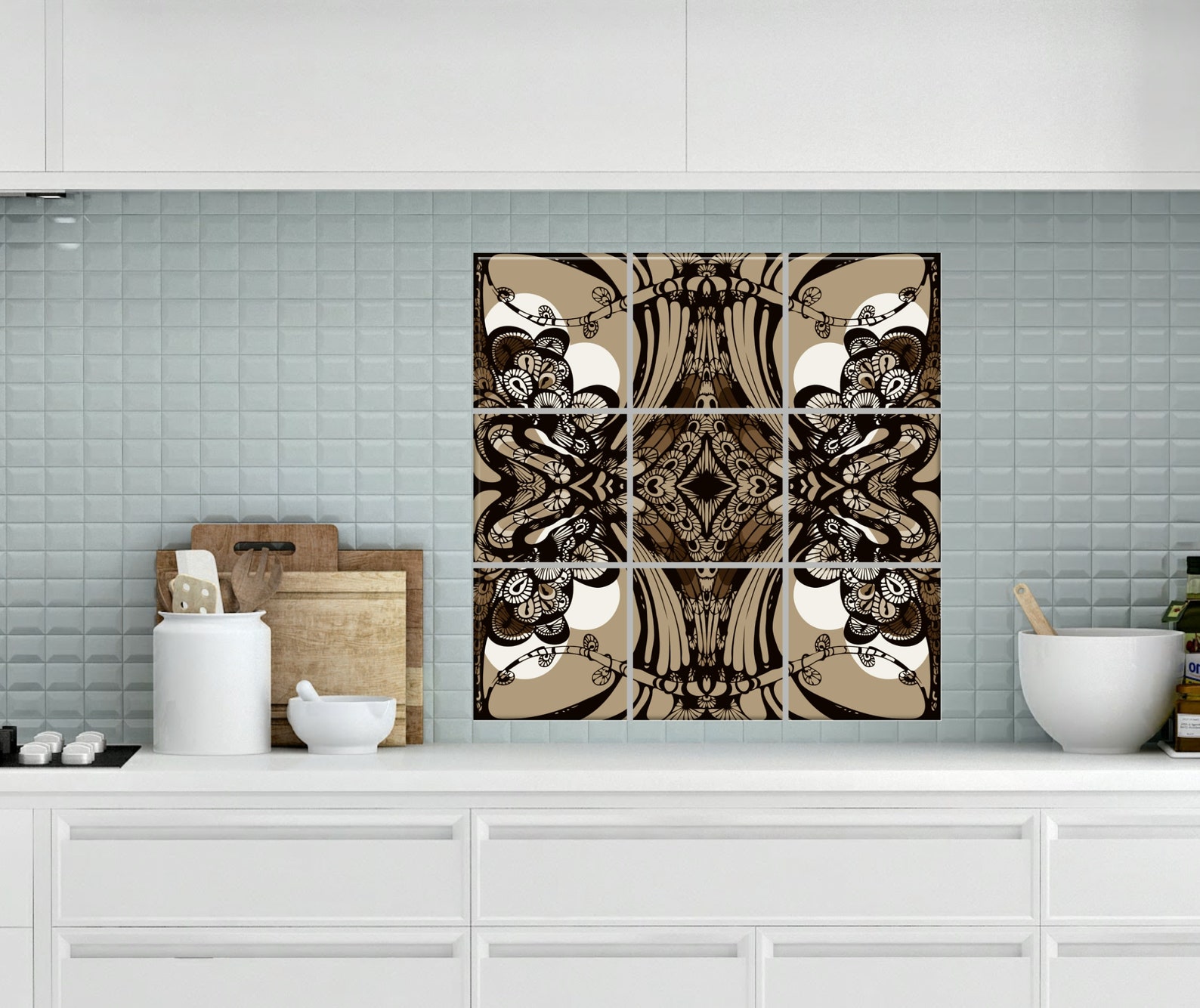 Ceramic Tile Mural Ceramic Tile Mural Art Nouveau Design Etsy UK
