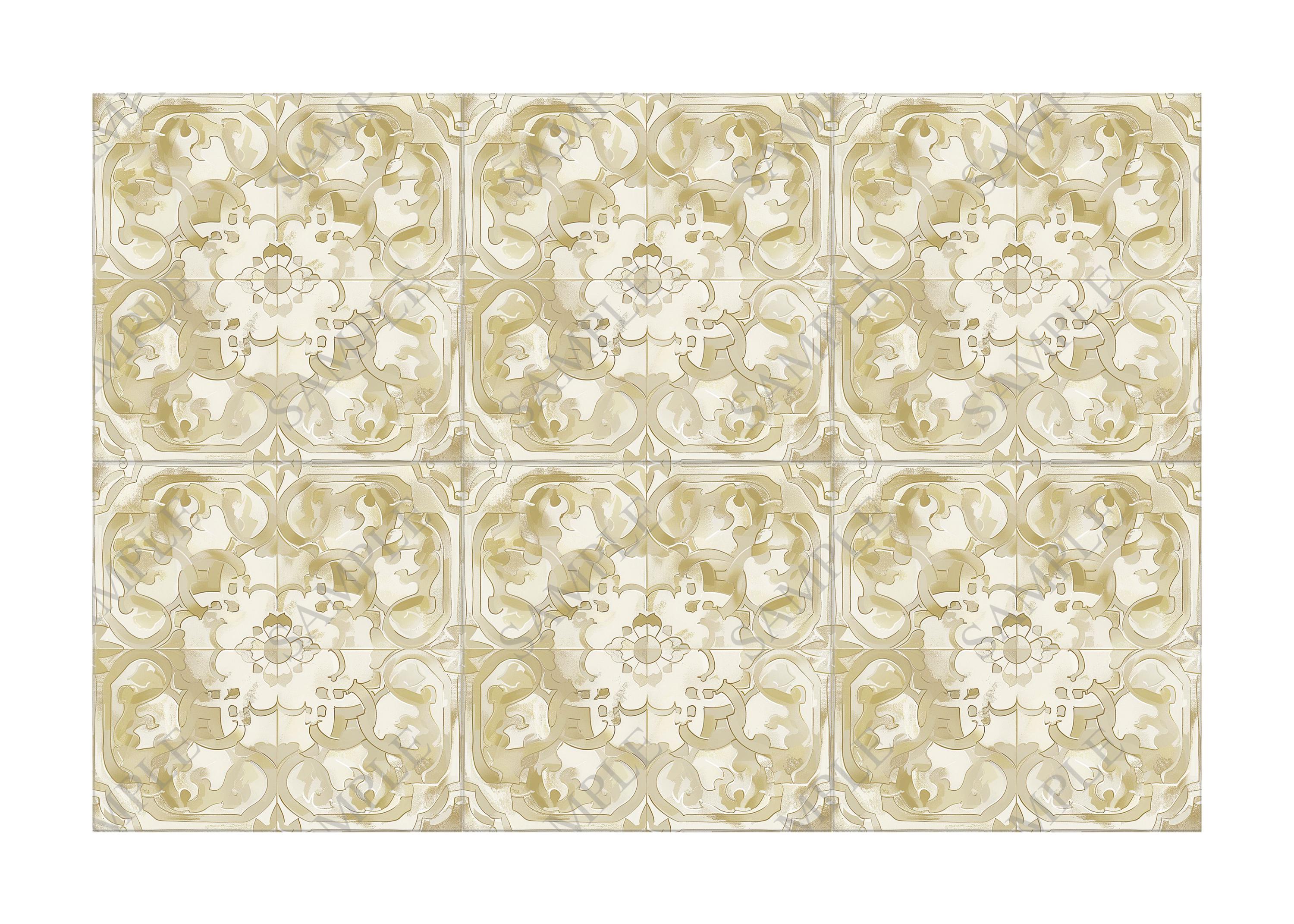 Tan and Cream Ceramic Tile - Backsplash Tile Decorative Tan Tile - Tan ...