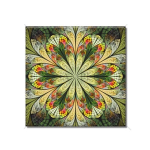 Green Yellow Orange Patterned Ceramic Cathedral Tile Kitchen Backsplash Tile - Bathroom Tile - Ceramic Accent Tile Multi Backsplash Tile