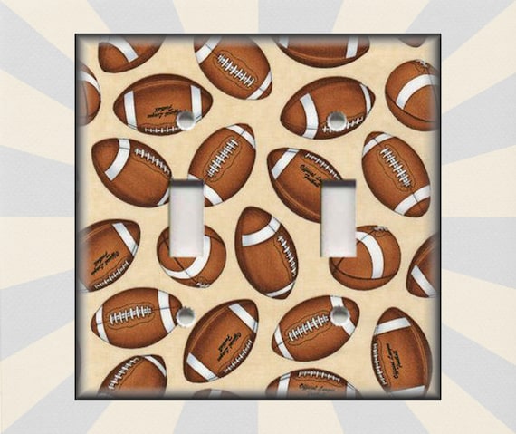 Football Light Switch Cover, Football Switchplate, Football Nursery Decor