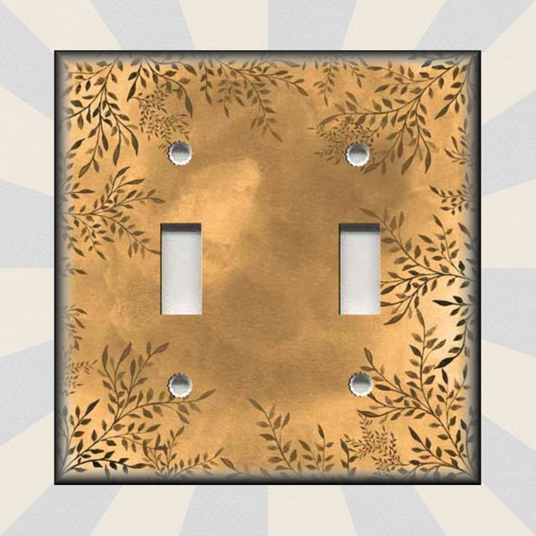 Butterscotch Watercolor Art Decor Floral Framed Design Switch Plate Covers Metal Switch Plates And Outlet Covers Luna Gallery Home Decor
