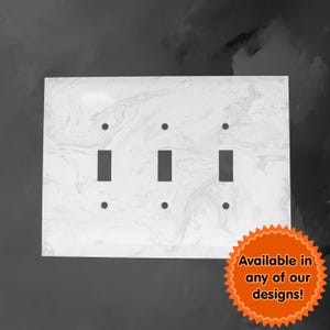 Over 7000 Designs Jumbo Oversized Triple Toggle Metal Switch Plate Cover - You Choose From Any Design I Offer - Custom Made Switch Plates