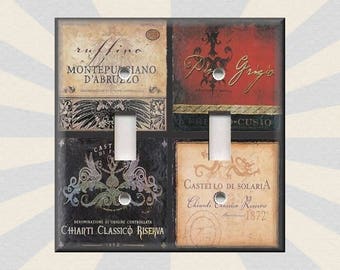 Light Switch Plate & Outlet Covers WINE LABEL VINS ALSACE ~ 