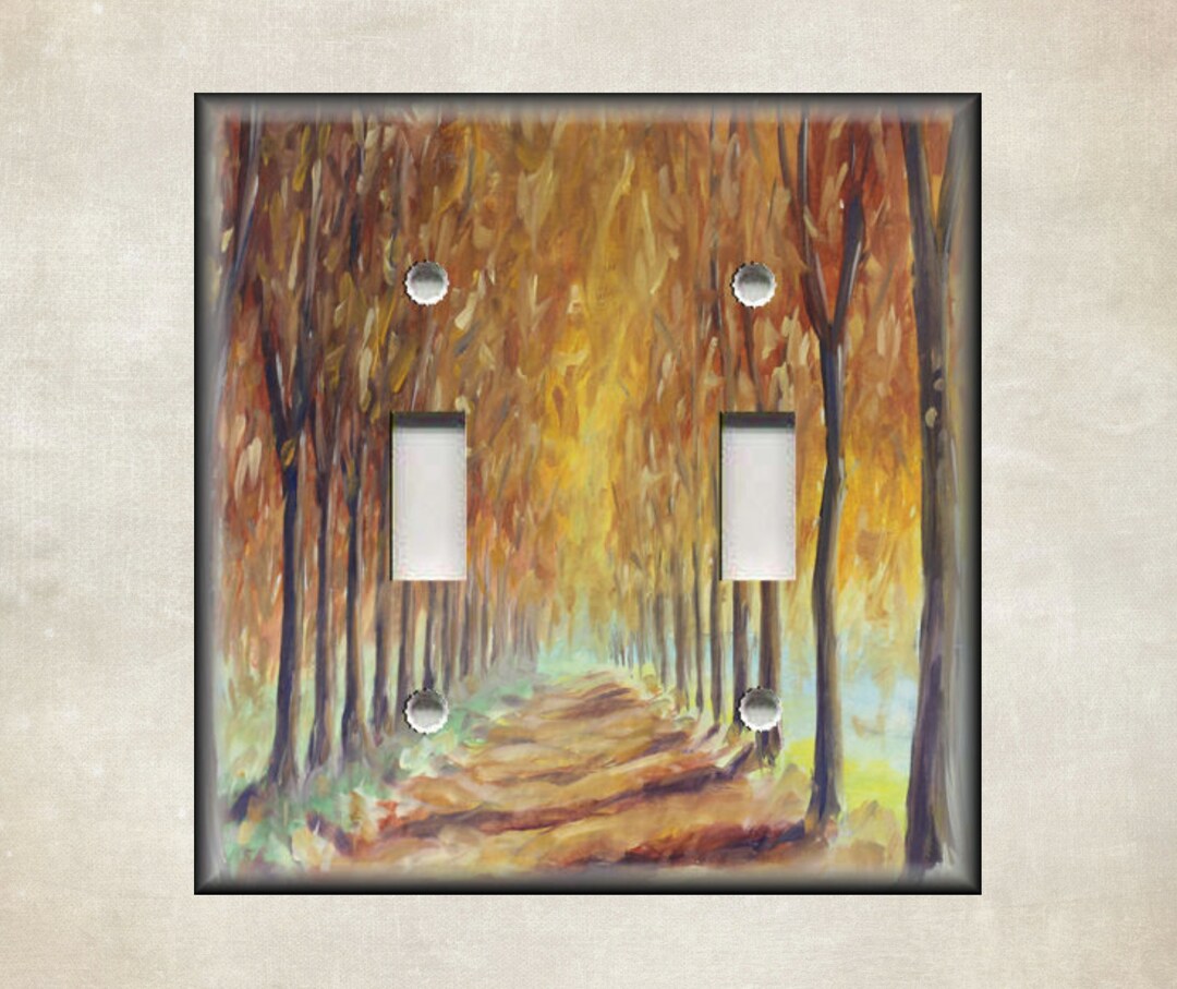 Tree Art Design Home Decor - Metal Light Switch Cover - Switch Plate ...