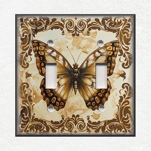 Vintage Butterfly Switch Plate Covers & Outlet Covers - Metal Light Switch Plate Covers - Decorative Unique Switch Plates - Free Shipping