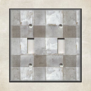 Rustic Farmhouse Decor Bold Plaid Design - Metal Light Switch Cover - Decorative Switch Plate Covers And Outlet Covers - Home Decor