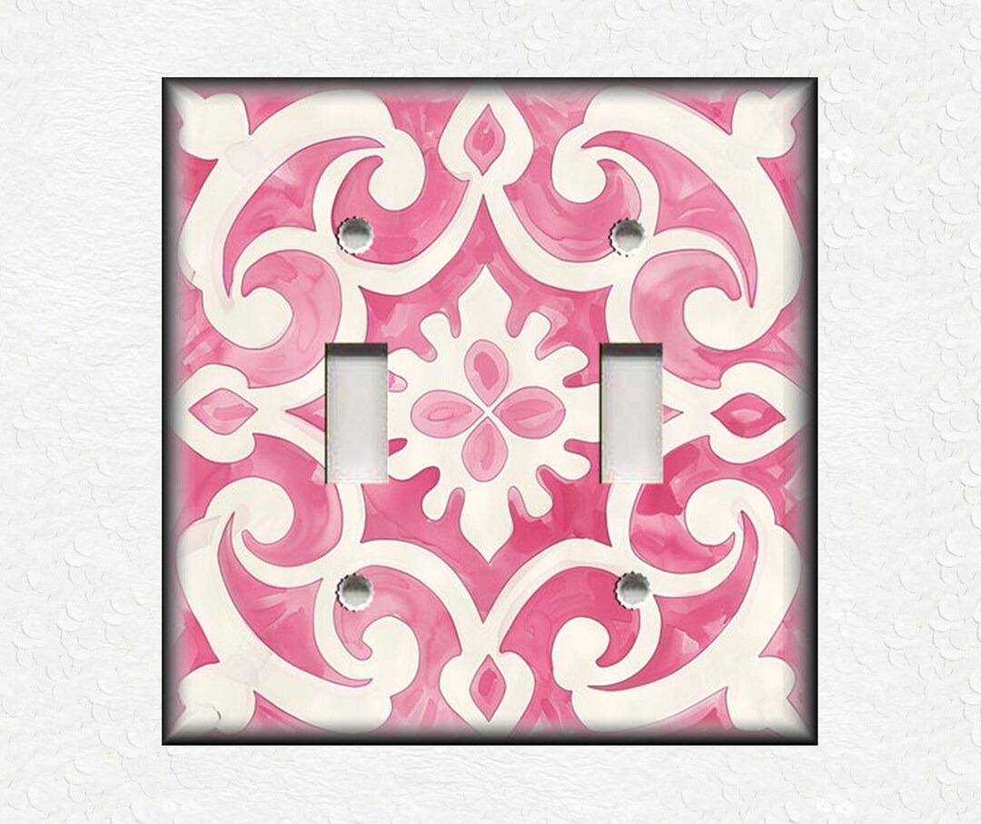 Vintage Design Pink Metal Light Switch Plates and Outlets - Decorative ...