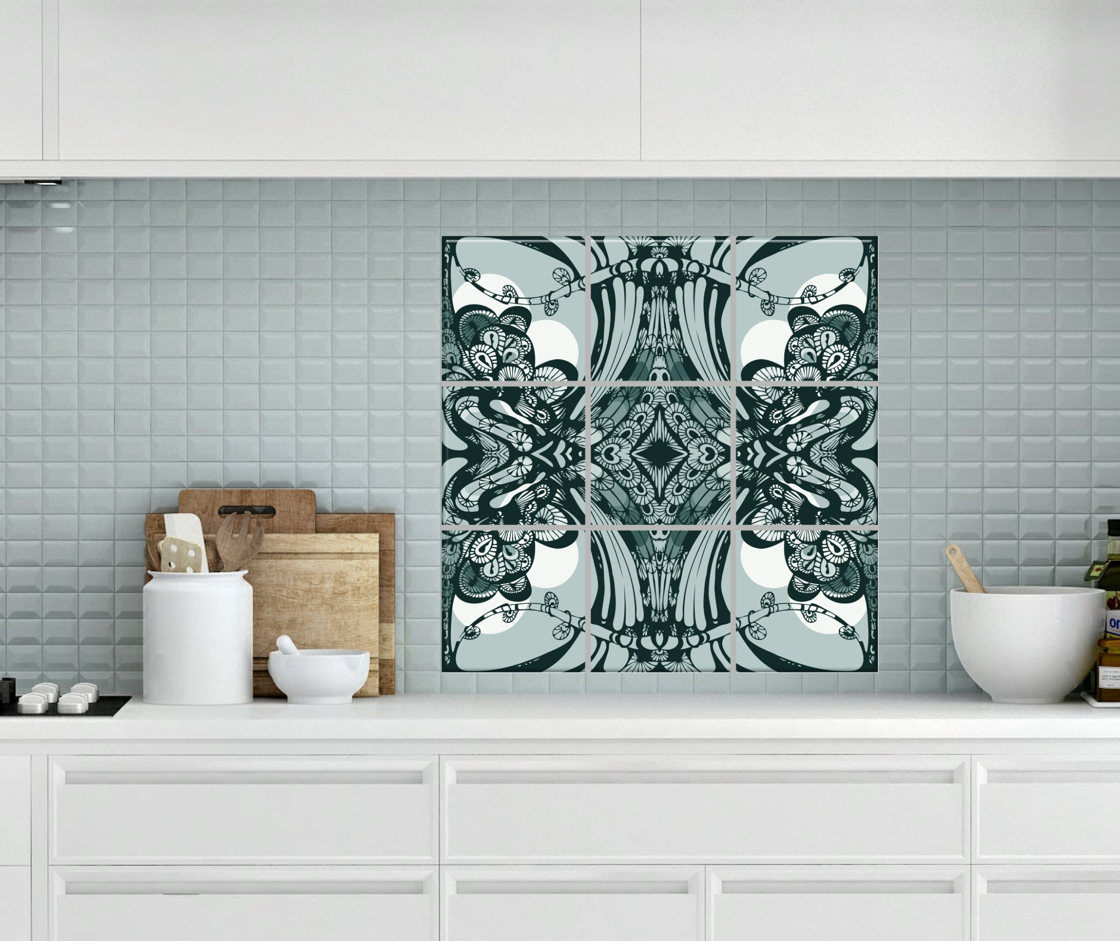 Ceramic Tile Mural Ceramic Tile Mural Art Nouveau Design Etsy