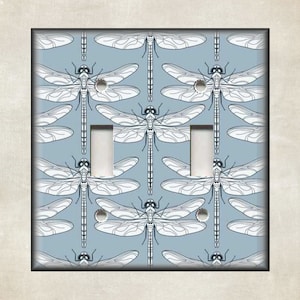 Blue Dragonfly Design - Dragonfly Home Decor - Metal Light Switch Plate Covers And Outlet Covers - Free Shipping - Luna Gallery Designs