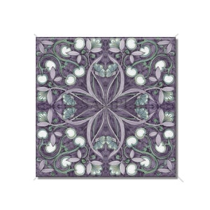 Art Nouveau Vintage Ceramic Tile Purple Green Decorative Art Nouveau Design Tile - Kitchen Backsplash Tile Bathroom Wall Tile Patterned Tile