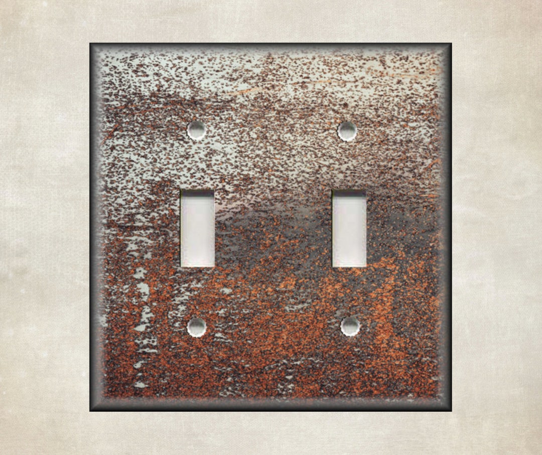 Rusty Metal Design Home Decor Metal Light Switch Covers and Outlet